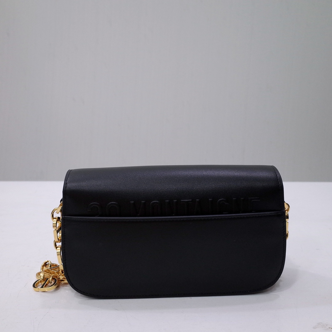 30 Montaigne Avenue Bag Black Box Calfskin